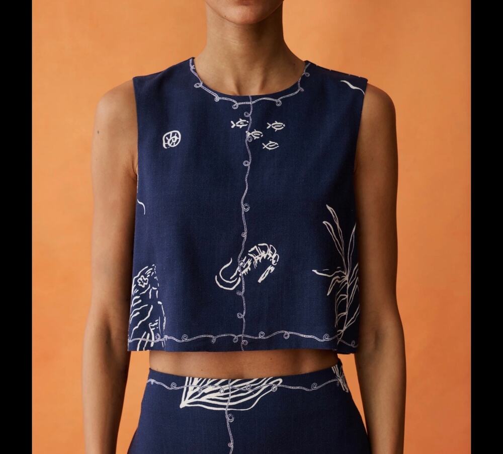 New anaya Sari blue blouse size 10 $147